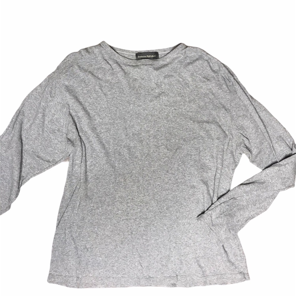 Gray wool banana republic long sleeve shirt
